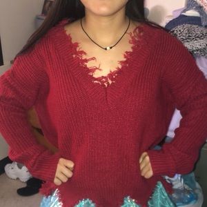 Red Shein Sweater